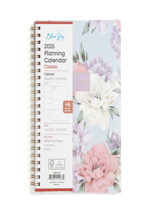 Blue Sky 2025 Weekly and Monthly Planner Calendar, January 2025 - December 2025, 5" x 8", Flexible Matte Cover, Laminated Tabs, Wirebound, Storage Pocket, Tula (Tula- 2025, 5" x 8") - Image 1